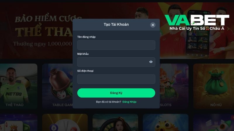 Hướng dẫn các phương pháp đăng ký Vabet cơ bản.