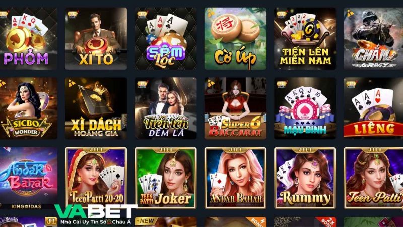 Các tựa game bài đổi thưởng được hội viên Vabet yêu thích